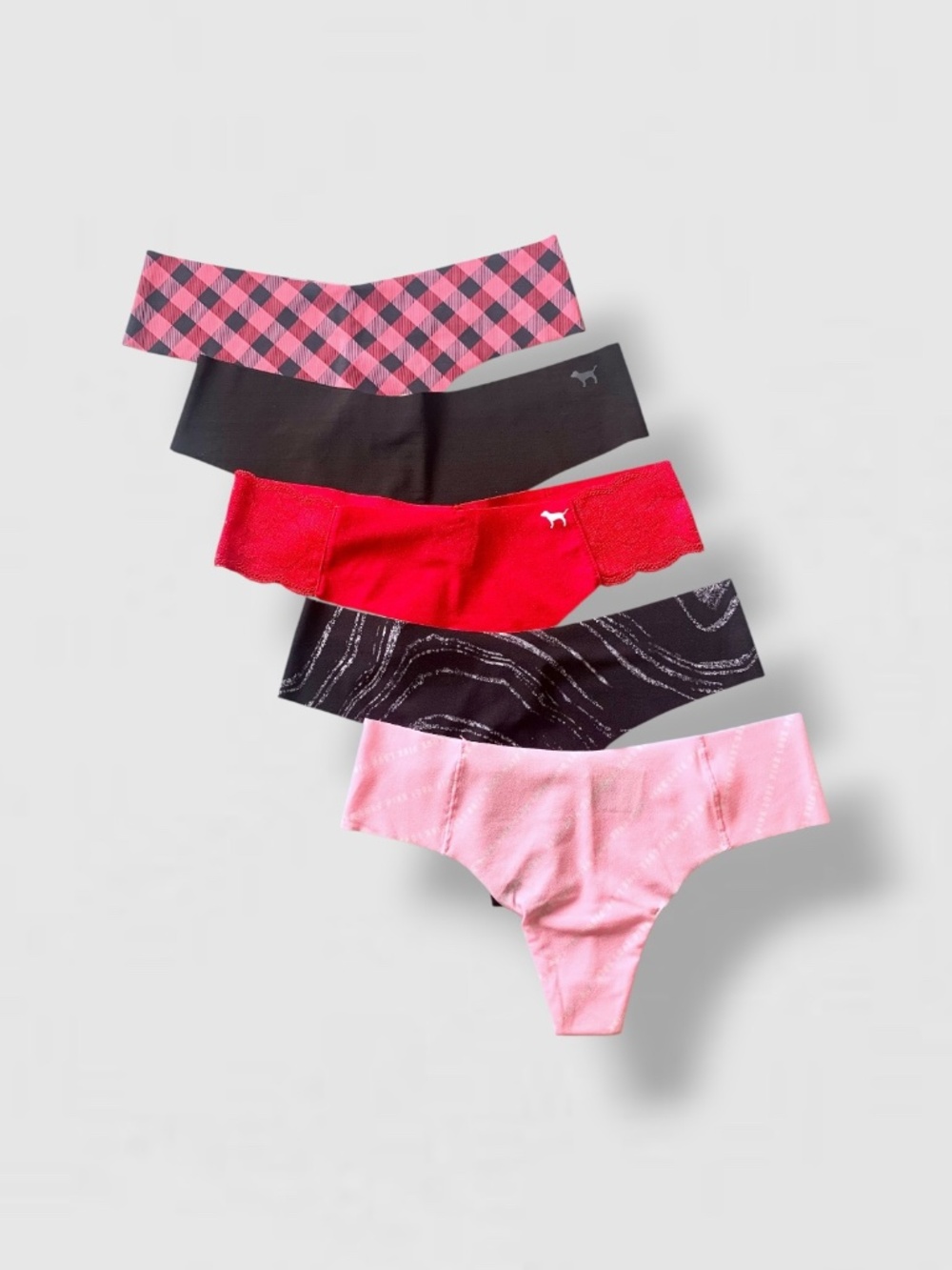 Victoria’s Secret 5pk Thong Panites Lot of 5 Medium New